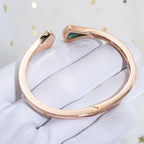 [Clover Jewelry]DREAM BRACELET OPEN MALACHITE PINK GOLD