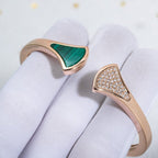 [Clover Jewelry]DREAM BRACELET OPEN MALACHITE PINK GOLD