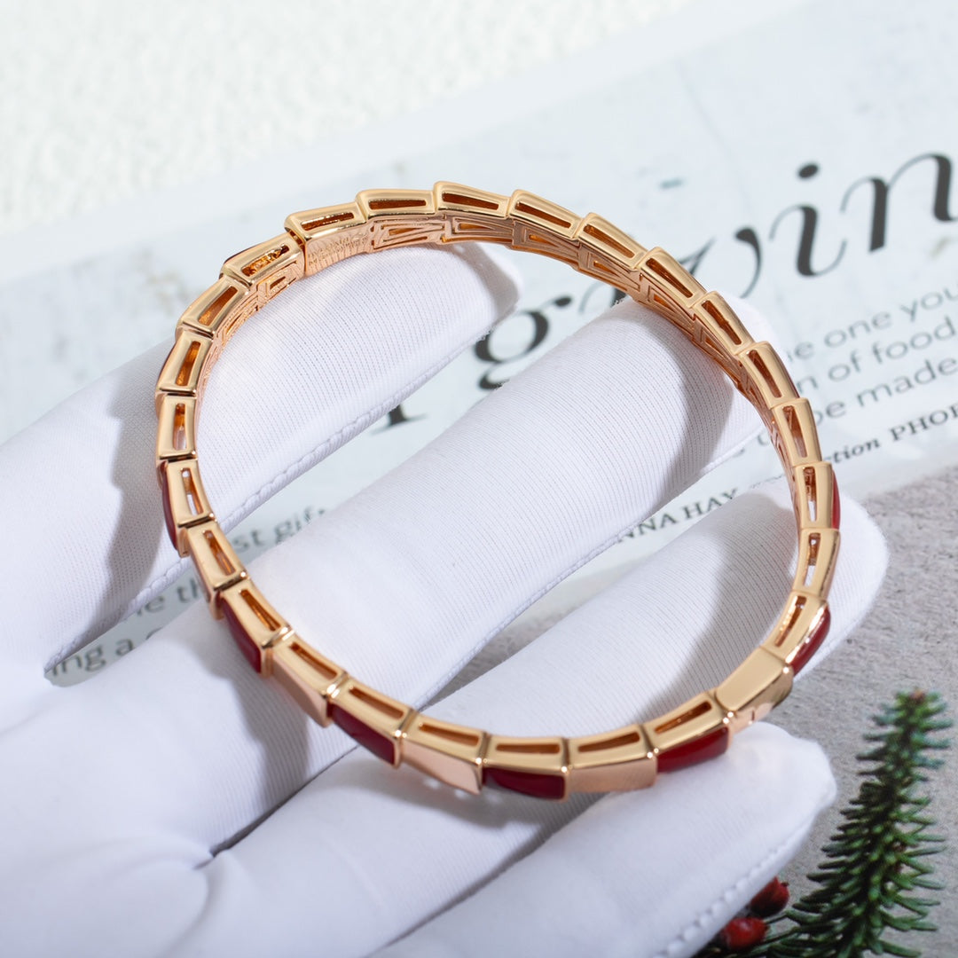 [Clover Jewelry]SERPENTI BRACELET PINK GOLD RUBELLITE