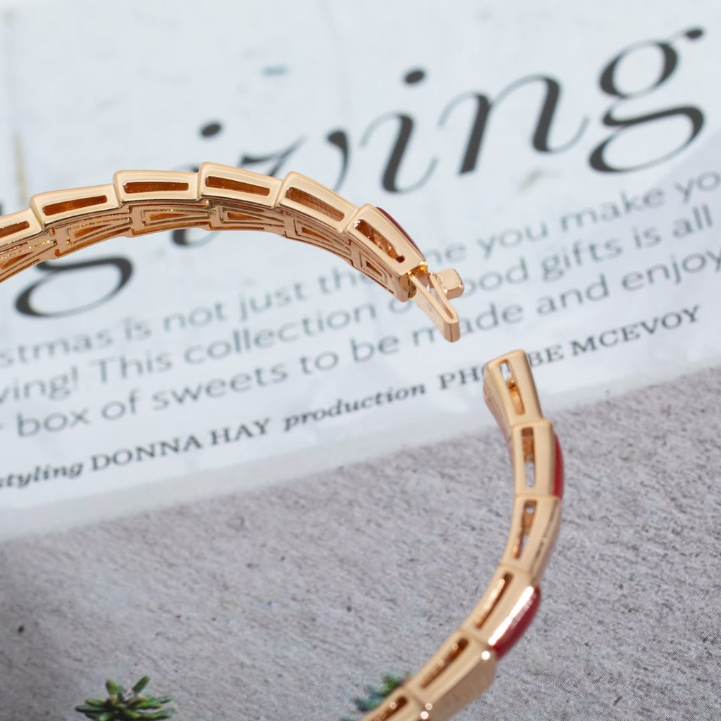 [Clover Jewelry]SERPENTI BRACELET PINK GOLD RUBELLITE