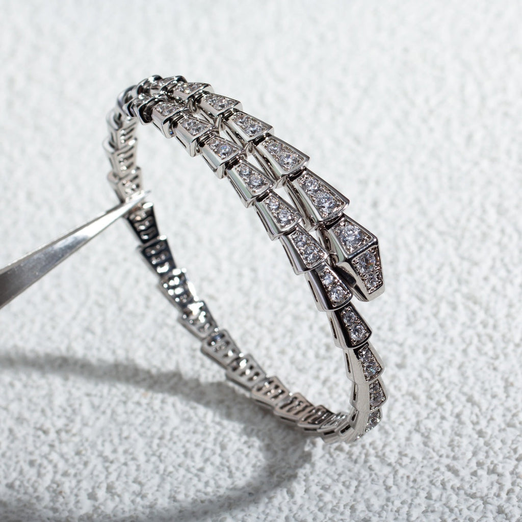 [Clover Jewelry]SERPENTI BRACELET 6MM SILVER DIAMOND