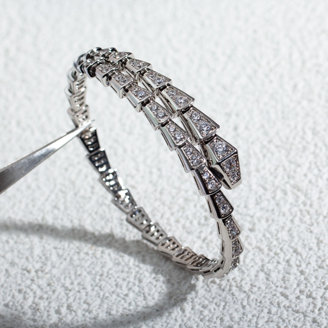 [Clover Jewelry]SERPENTI BRACELET 6MM SILVER DIAMOND