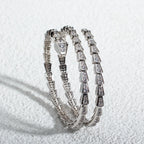 [Clover Jewelry]SERPENTI ARMREIF SILBER DIAMANT DOPPELREIHIG