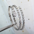 [Clover Jewelry]SERPENTI ARMREIF SILBER DIAMANT DOPPELREIHIG