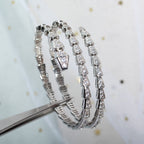 [Clover Jewelry]SERPENTI ARMREIF SILBER DIAMANT DOPPELREIHIG