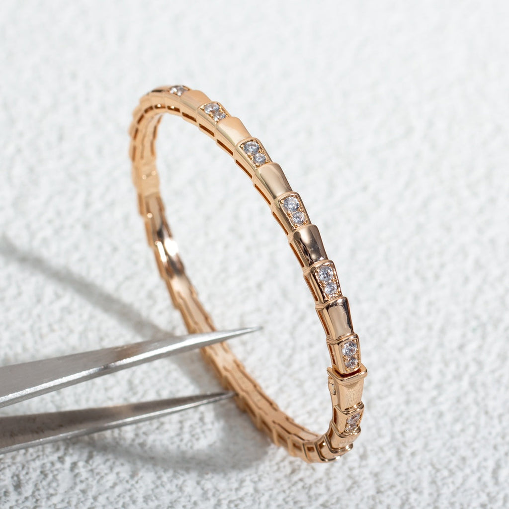 [Clover Jewelry]SERPENTI SMALL BRACELET PINK GOLD DIAMOND