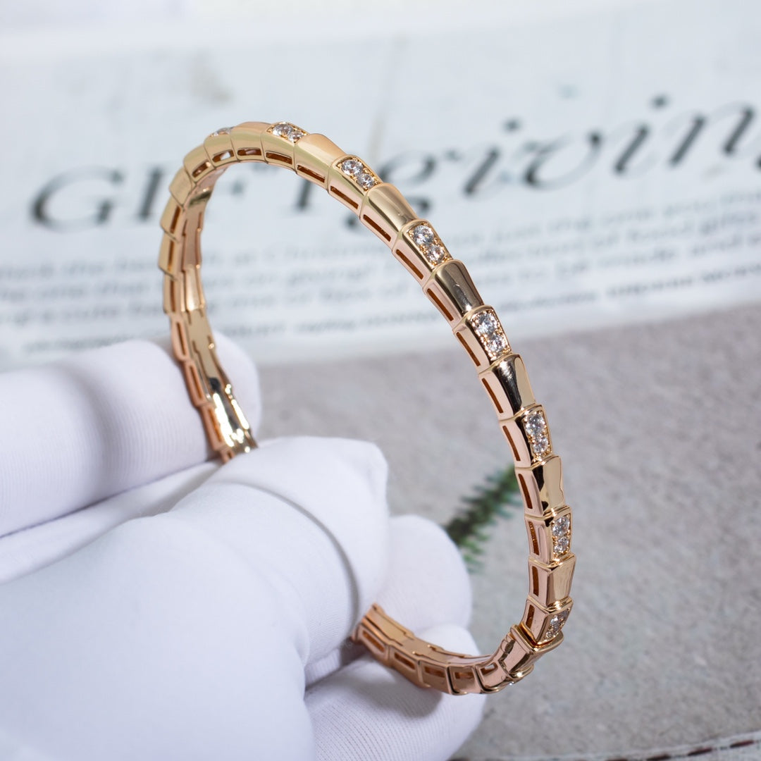 [Clover Jewelry]SERPENTI SMALL BRACELET PINK GOLD DIAMOND