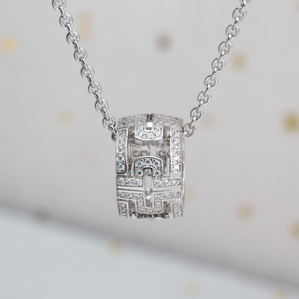 [Clover Jewelry]PARENTESI-HALSKETTE SILBER DIAMANT