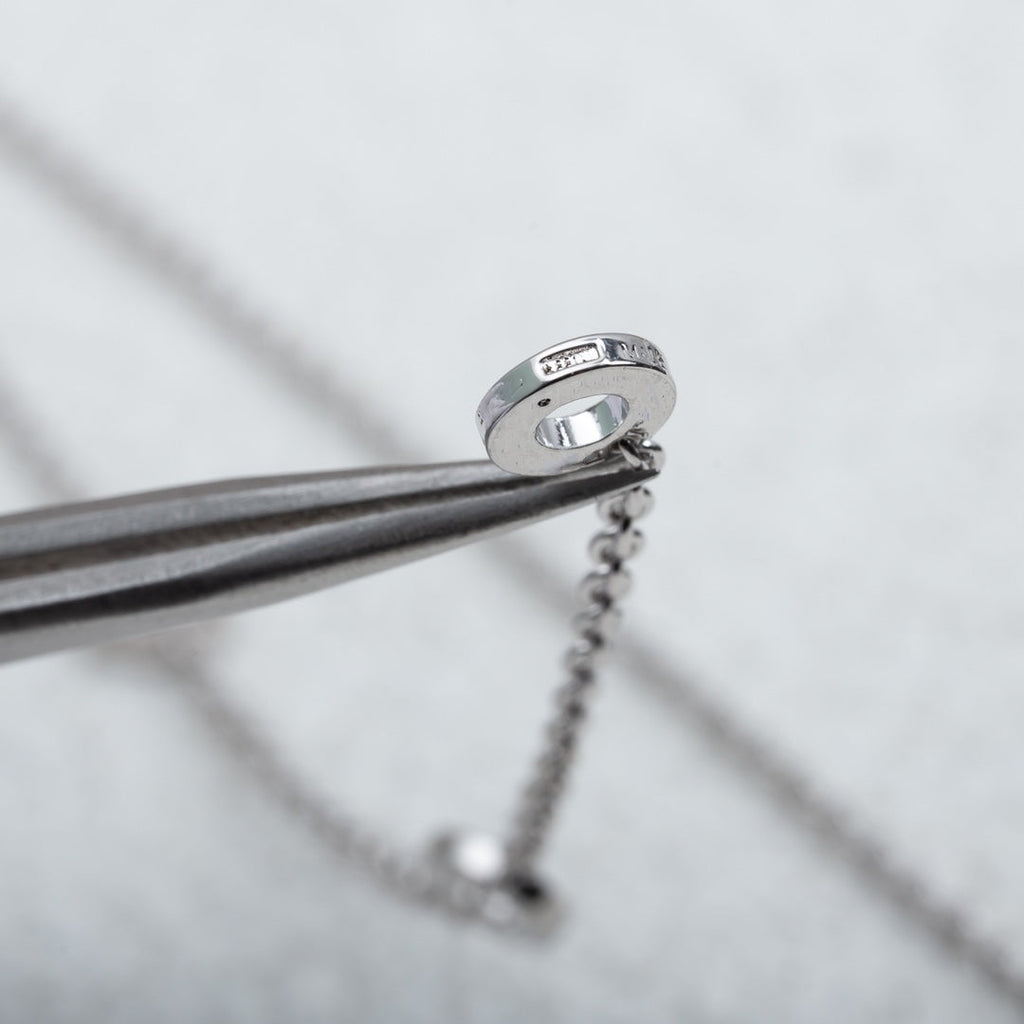 [Clover Jewelry]PARENTESI-HALSKETTE SILBER DIAMANT