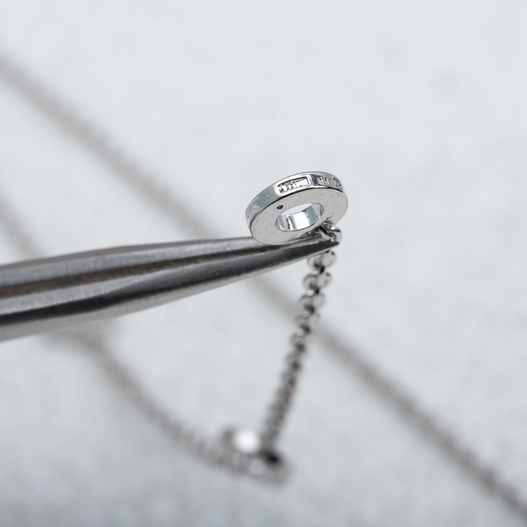 [Clover Jewelry]PARENTESI NECKLACE SILVER DIAMOND