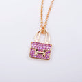[Clover Jewelry]CONSTANCE ANHÄNGER LILA DIAMANTEN HALSKETTE