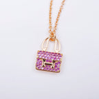 [Clover Jewelry]CONSTANCE ANHÄNGER LILA DIAMANTEN HALSKETTE