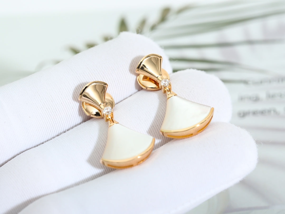 [Clover Jewelry]DREAM MOP PINK GOLD EARRINGS