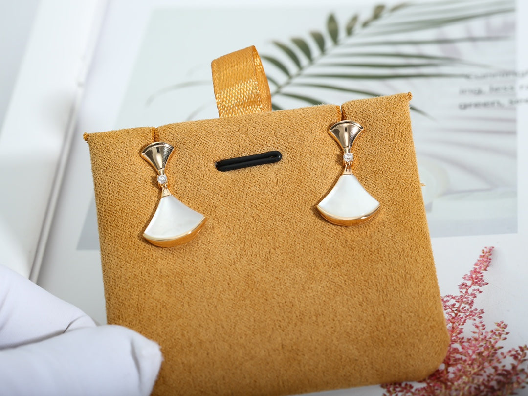 [Clover Jewelry]DREAM MOP PINK GOLD EARRINGS
