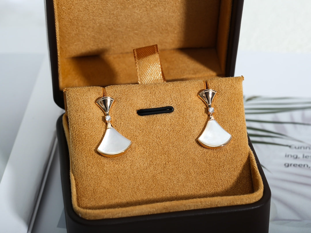 [Clover Jewelry]DREAM MOP PINK GOLD EARRINGS