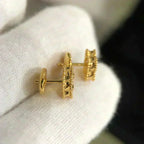 [Clover Jewelry]CLOVER MINI 9.5MM MALACHITE  EARRINGS