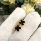 [Clover Jewelry]CLOVER MINI 9.5MM BLACK MOP EARRINGS