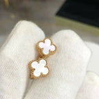 [Clover Jewelry]CLOVER MINI 9.5MM WEISSE PERLMUTT OHRRINGE