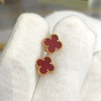 [クローバージュエリー]クローバーミニ 9.5MM カーネリアンイヤリング