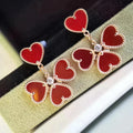 [Clover Jewelry]SWEET CLOVER CARNELIAN OHRRINGE