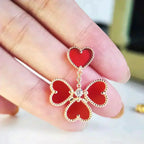 [Clover Jewelry]SWEET CLOVER CARNELIAN OHRRINGE