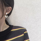 [Clover Jewelry]KLEEBESCHMUCK SÜSSE WEISSE MOP-OHRRINGE