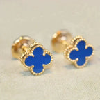 [Clover Jewelry]CLOVER MINI 9.5MM TURQUOISE EARRINGS