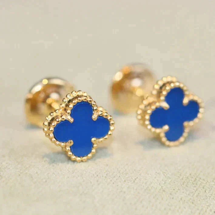 [Clover Jewelry]CLOVER MINI 9.5MM TURQUOISE EARRINGS