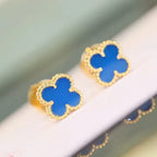 [Clover Jewelry]CLOVER MINI 9.5MM TURQUOISE EARRINGS