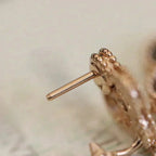 [Clover Jewelry]CLOVER MEDIUM 1 MOTIFS FUll DIAMOND EARRINGS