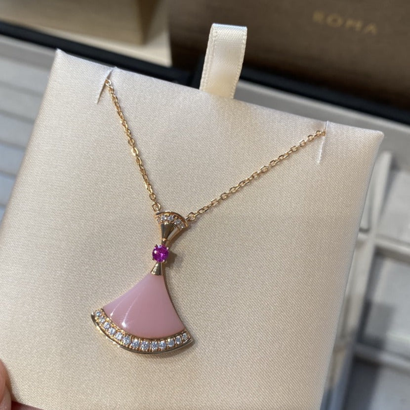 [Clover Jewelry]DREAM NECKLACE PINK OPAL