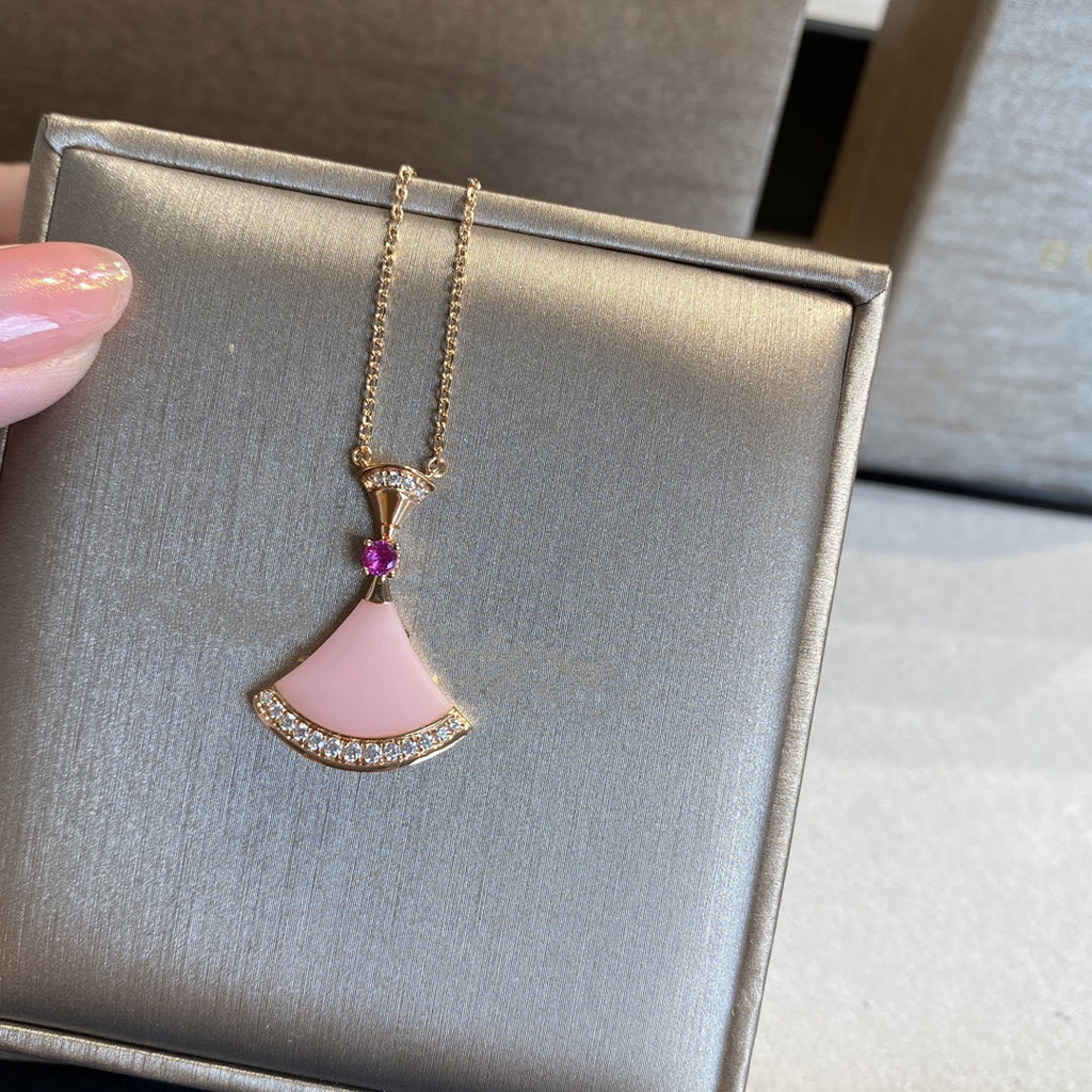 [Clover Jewelry]DREAM NECKLACE PINK OPAL