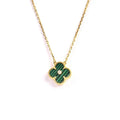 [Clover Jewelry]CLOVER 15MM DIAMOND TURQUOISE NECKLACE