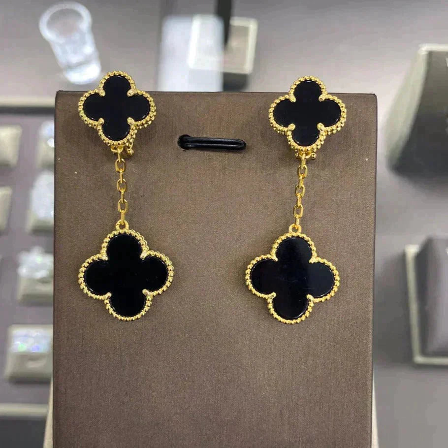 [Clover Jewelry]CLOVER 2 MOTIFS  EARRINGS (MULTIPLE CHOICESC