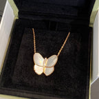 [Clover Jewelry]BUTTERFLY GOLD MOP DIAMOND NECKLACE