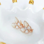 [Clover Jewelry]BUTTERFLY MOP DIAMOND EARRINGS