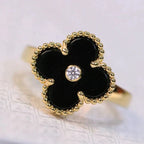 [Clover Jewelry]CLOVER ONYX RING GOLD DIAMOND