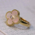 [Clover Jewelry]CLOVER PINK MOP RING GOLD DIAMOND