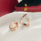 [Clover Jewelry]LIEBESOHRRINGE 5,7MM 2 DIAMANTEN