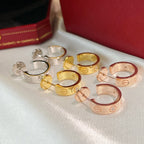 [Clover Jewelry]LIEBESOHRRINGE 5,7MM 2 DIAMANTEN