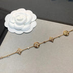 [Clover Jewelry]STAR AND SUN 4 MOTIFS GOLD DIAMONDS BRACELET