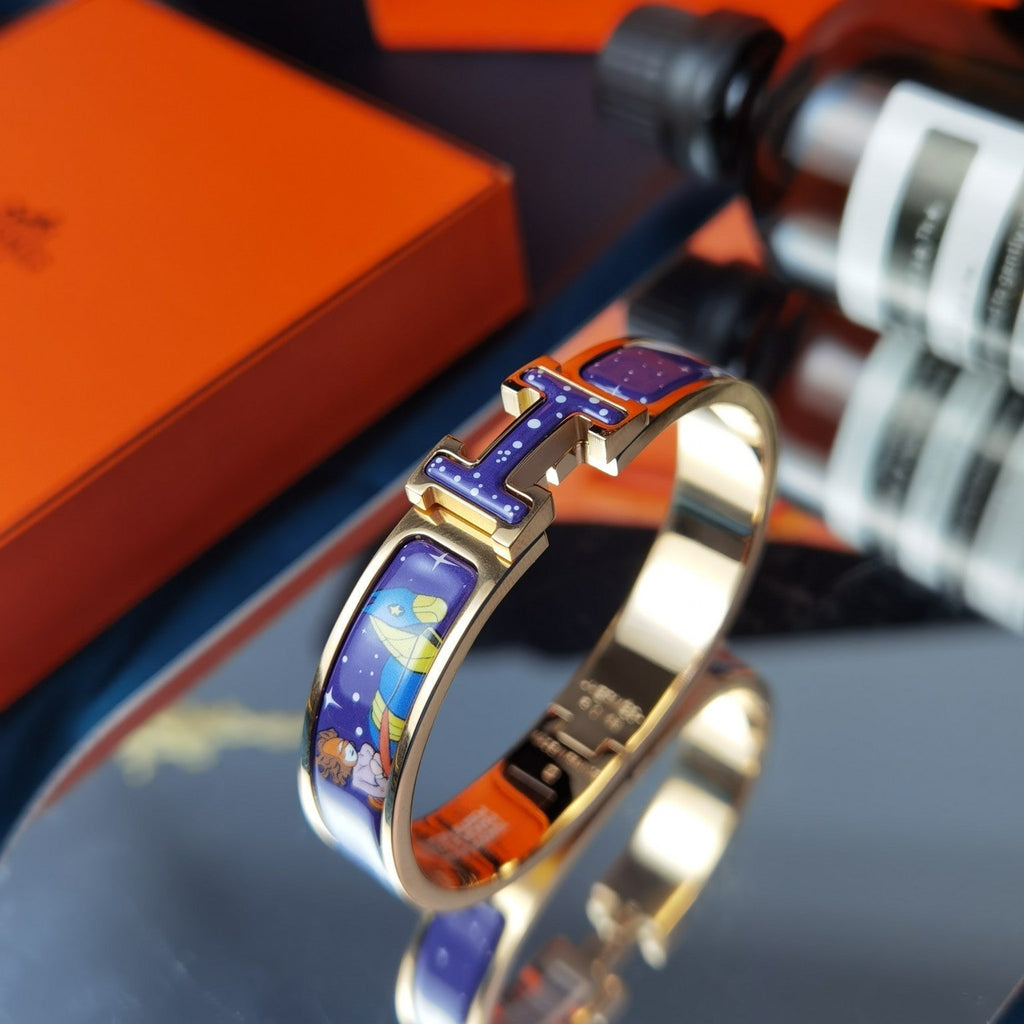 [Clover Jewelry]H STAR AND MOON BRACELET 12MM
