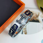 [Clover Jewelry]H COUVERTURES DUNKELBLAUES ARMBAND