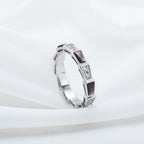 [Clover Jewelry]SERPENTI RING SILVER  DIAMOND BLACK MOP 3MM