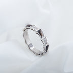 [Clover Jewelry]SERPENTI RING SILVER  DIAMOND BLACK MOP 3MM