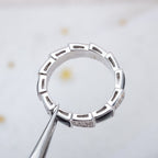 [Clover Jewelry]SERPENTI RING SILBER DIAMANT SCHWARZER PERLMUTT 4MM