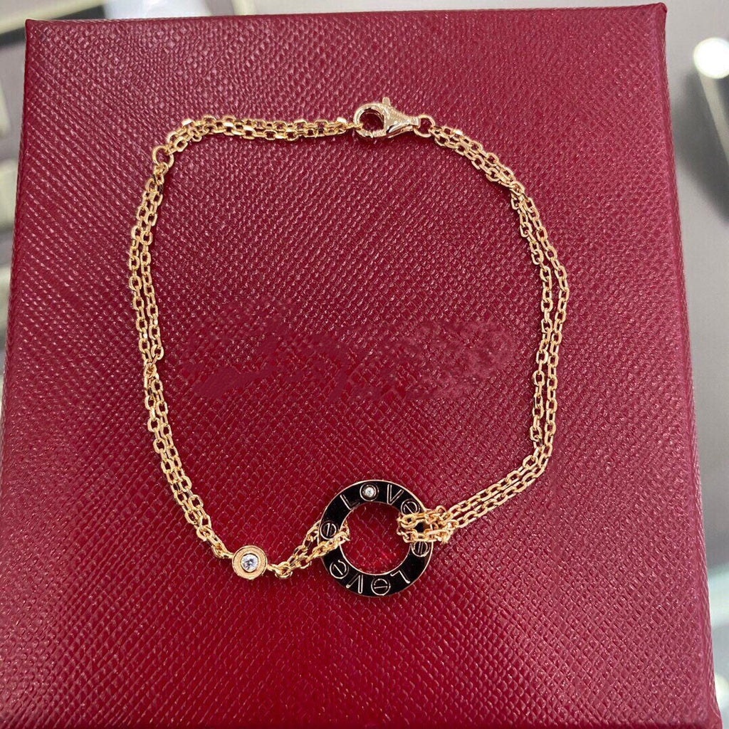 [Clover Jewelry]LOVE ARMBAND 2 DIAMANTEN