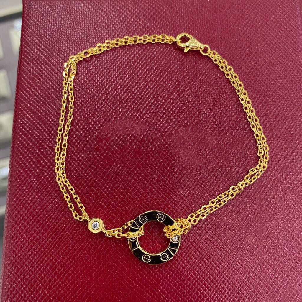 [Clover Jewelry]LOVE ARMBAND 2 DIAMANTEN