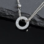 [Clover Jewelry]LOVE NECKLACE 16MM 2 DIAMONDS