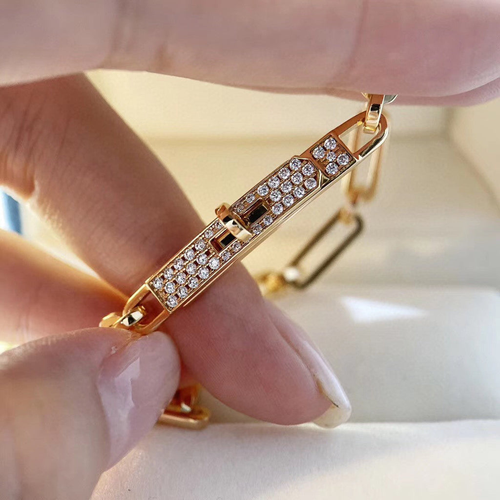 [Clover Jewelry]CHAINE BRACELET SMALL MODEL DIAMOND